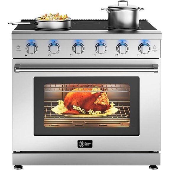 CT Copper Tailor 36 Inch Electric Range with Convection Oven