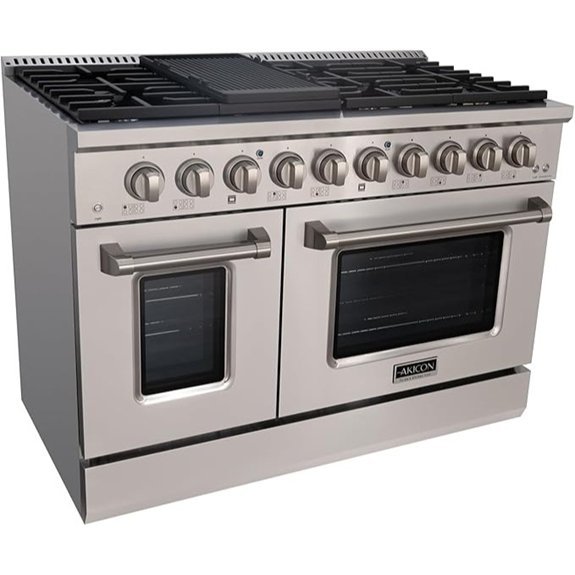 Akicon 48 Inch Freestanding Gas Range with Griddle