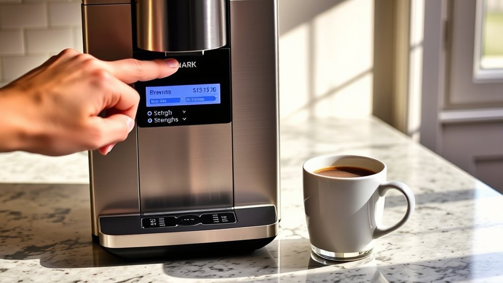 adjust coffee brew strength