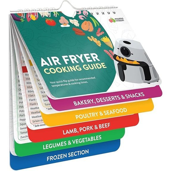 Air Fryer Cheat Sheet Magnets Cooking Guide