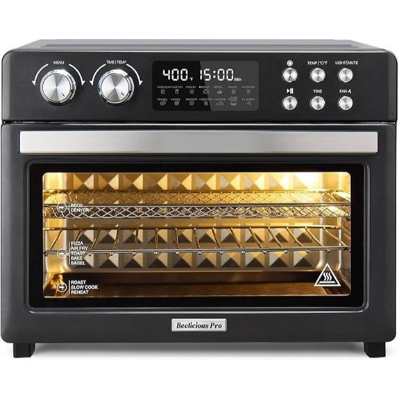 28QT Air Fryer Toaster Oven Combo Sparkle Black