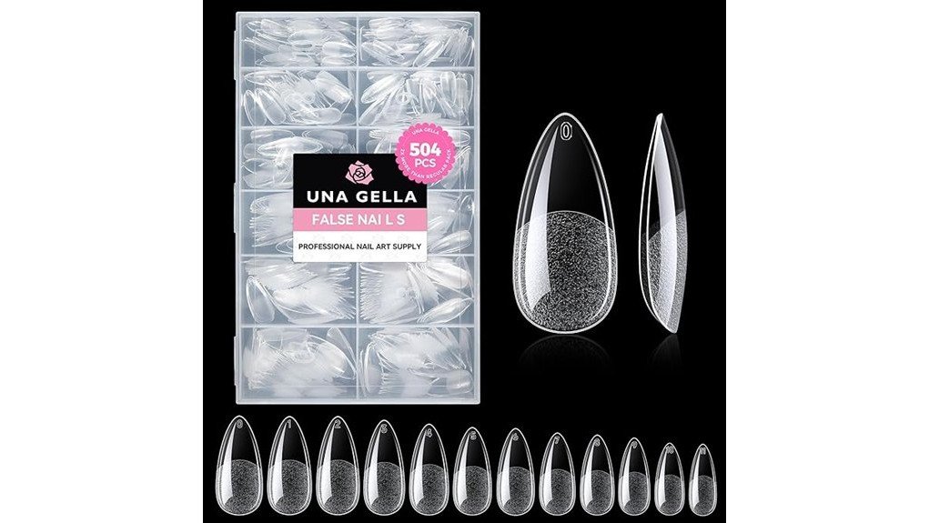 almond gel nail tips