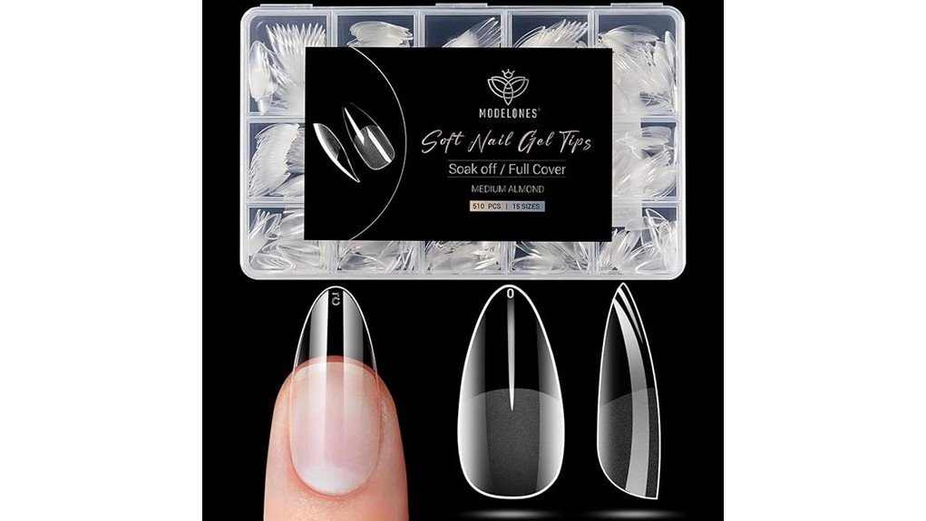 almond shaped fake nail tips