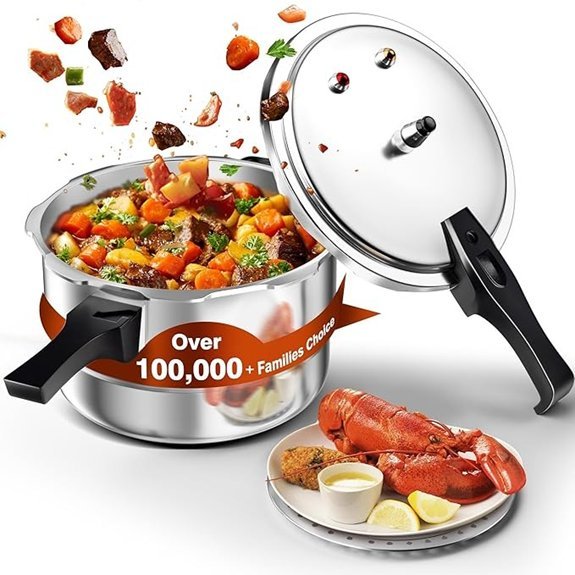WantJoin 11Qt Aluminum Pressure Cooker with Canner Rack