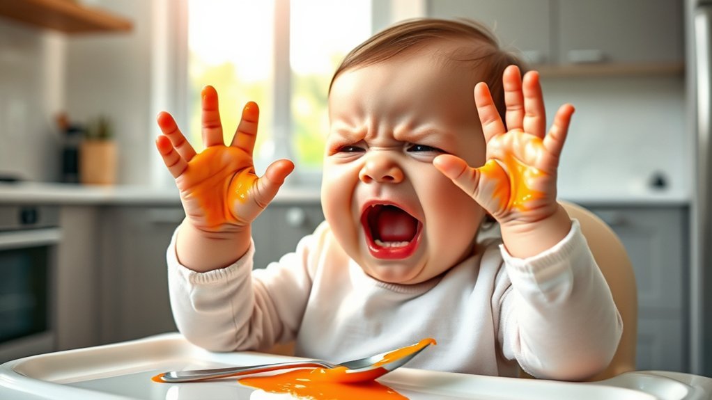 baby gagging on purees