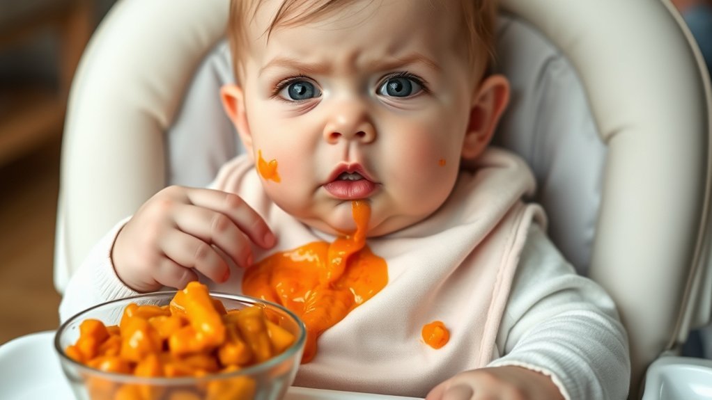 baby vomiting after solids