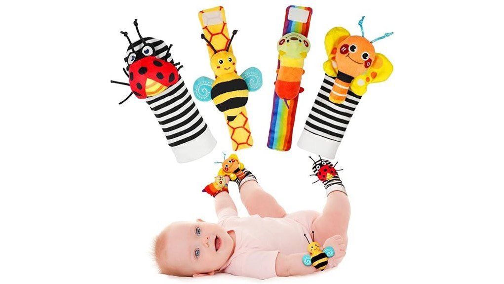 baby wrist rattle socks