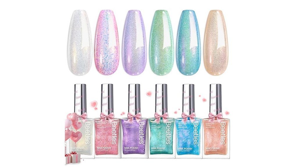 beetles glitter nail polish