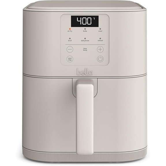 Bella 6 Qt Slim Air Fryer with Preset Options