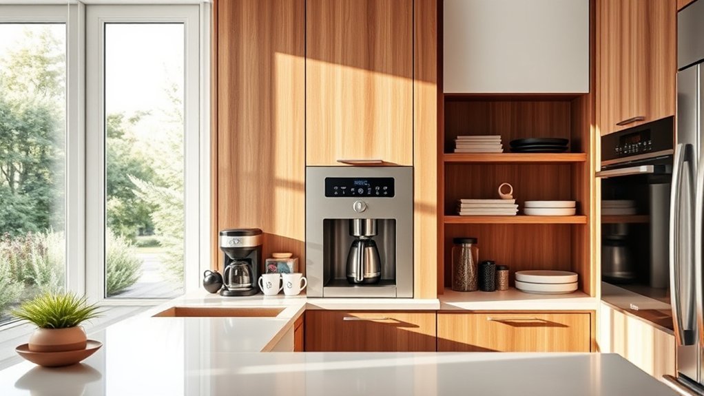 built in coffee maker convenience