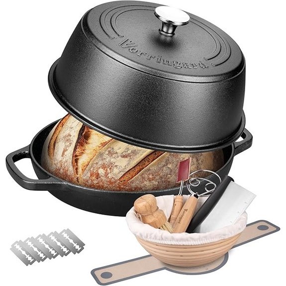 VORRINGARD Cast Iron Dutch Oven for Bread Baking
