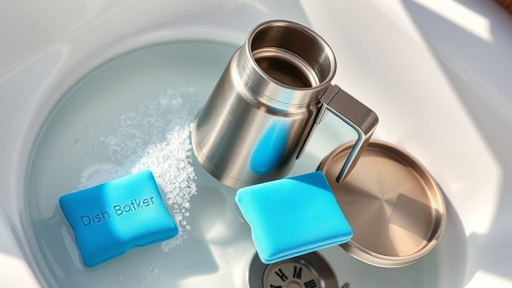 clean carafe with tablets