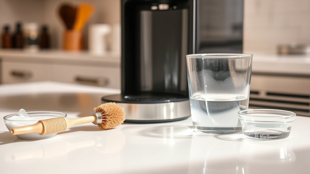 clean coffee maker components