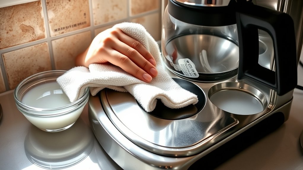 clean coffee maker hot plate