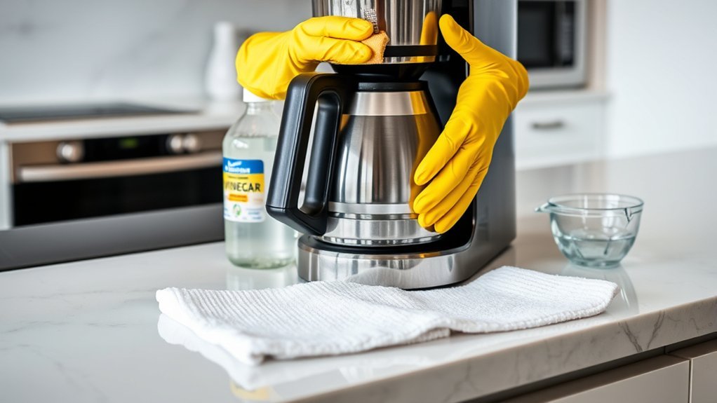 clean coffee maker monthly