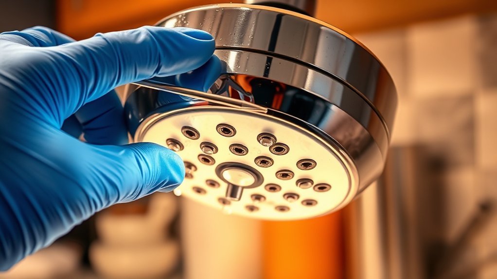 clean coffee maker showerhead