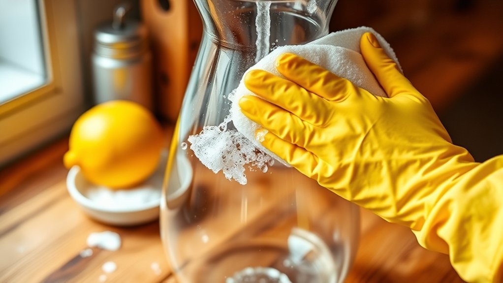 clean glass coffee carafe