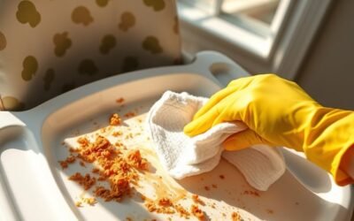 cleaning dried baby food