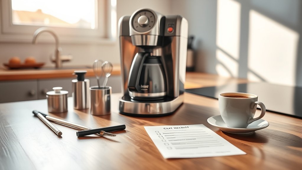 coffee maker maintenance checklist