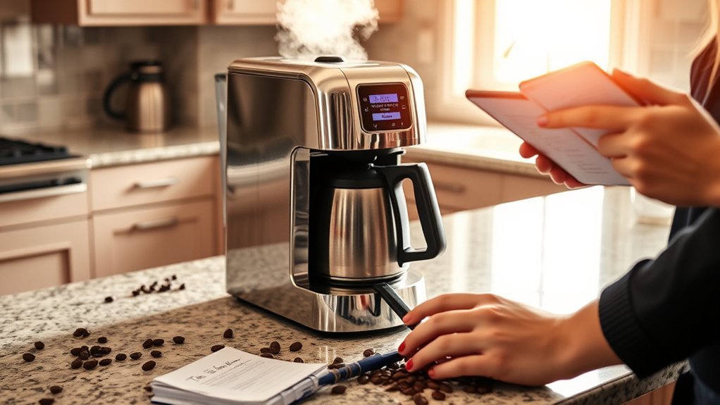 coffee maker repair signs