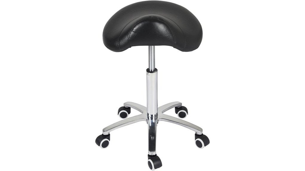 comfortable rolling saddle chair