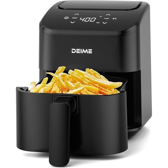 DEIME Small Digital 2.8 Qt Air Fryer (Black)