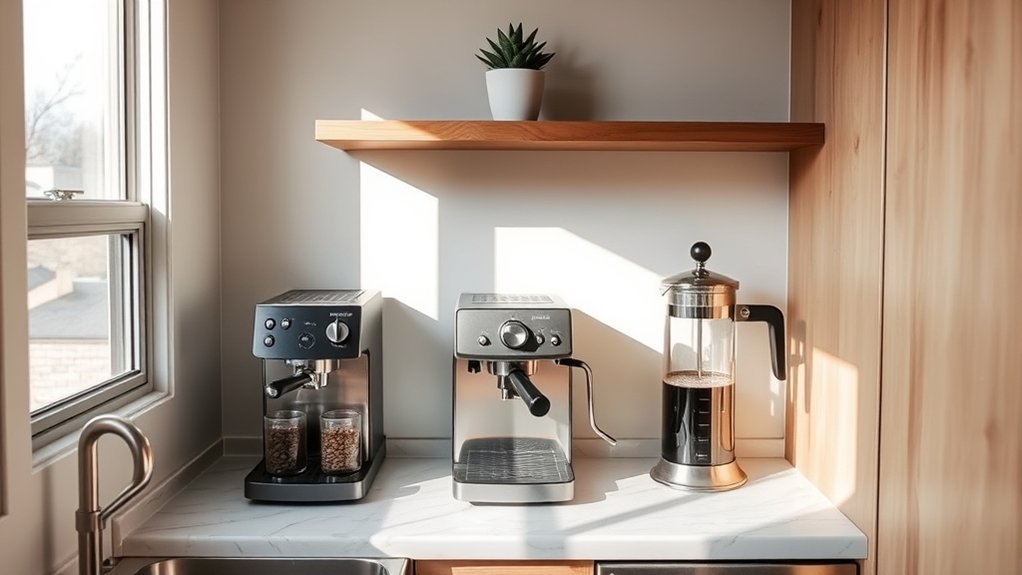 compact coffee makers selection