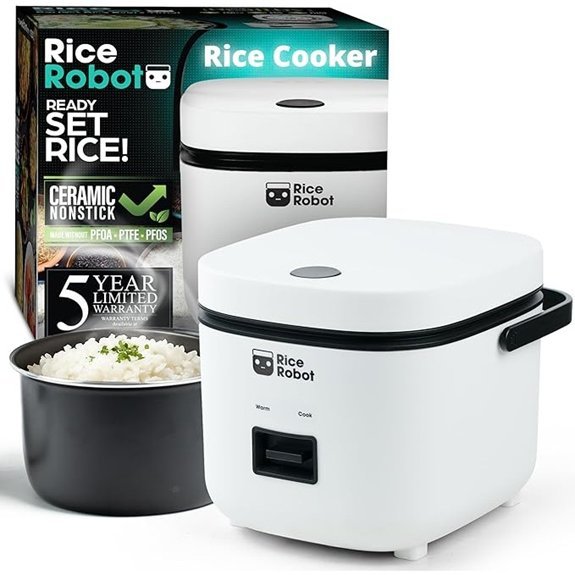 Rice Robot Personal Rice Cooker with Steamer Tray