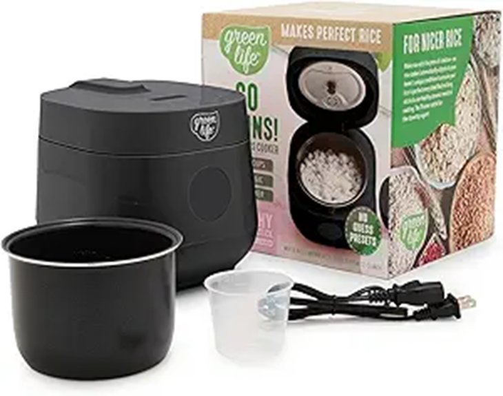 GreenLife Digital Rice Cooker 2-Cup Capacity