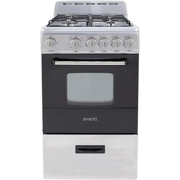 Avanti Compact Gas Range Oven with 4 Burners