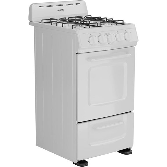 Avanti Compact Gas Range Oven with 4 Burners