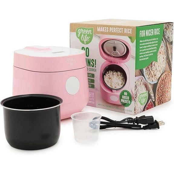 GreenLife Digital Rice Cooker (1.5QT Pink)