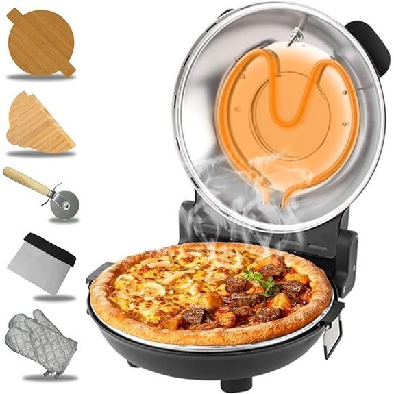 ECUMFFY Indoor 12 Inch Retro Pizza Oven