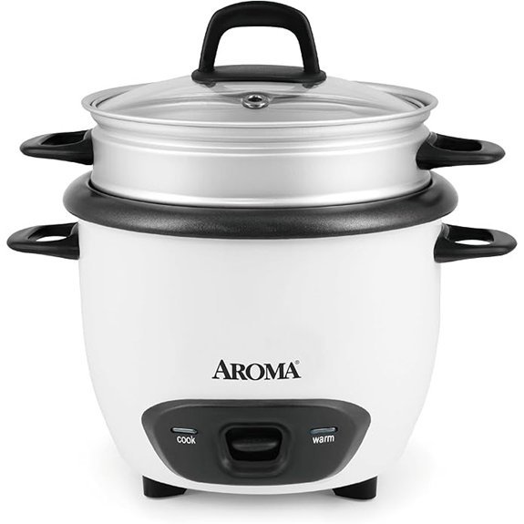 Aroma Housewares 6-Cup Rice Cooker and Food Steamer