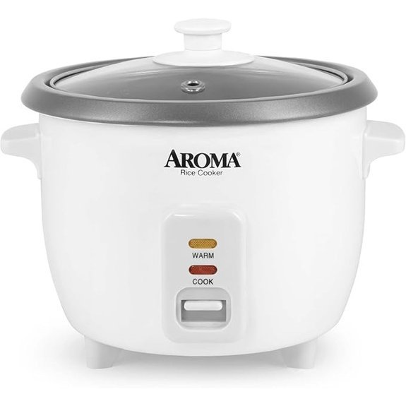 AROMA Rice Cooker 3-Cup (Uncooked) - White