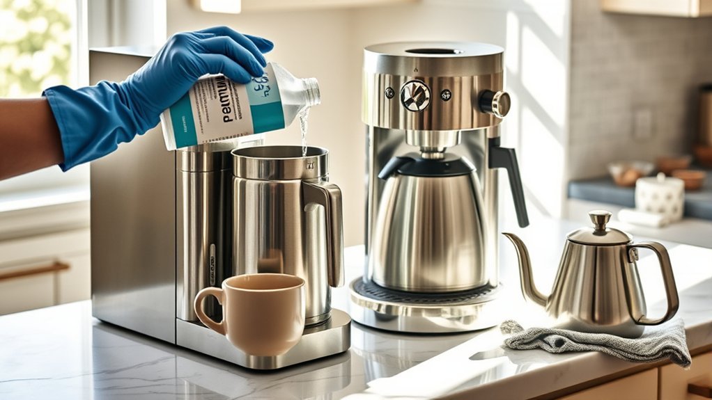 descale coffee machine regularly