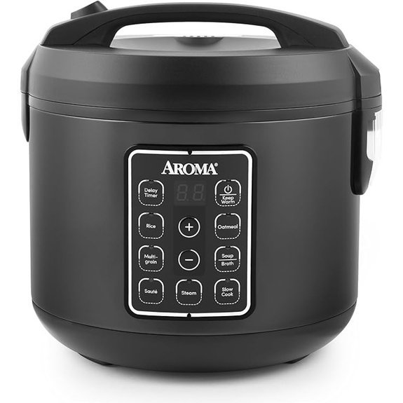 AROMA® 12-Cup (Cooked) Digital Rice & Grain Multicooker (ARC-966BD) Black