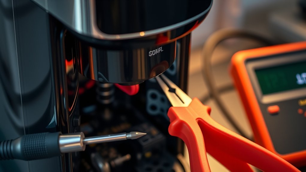 disassemble coffee maker carefully