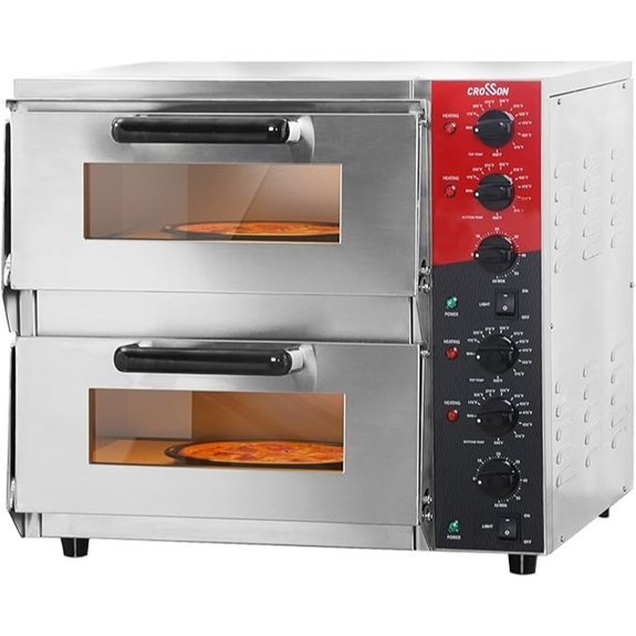 CROSSON Commercial Double Deck Electric Pizza Oven