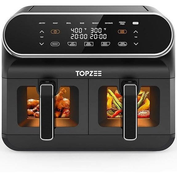 Topzee 8QT Dual Basket Air Fryer
