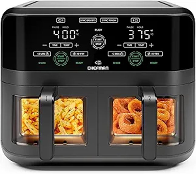 Chefman 6 Quart Dual Basket Air Fryer Oven