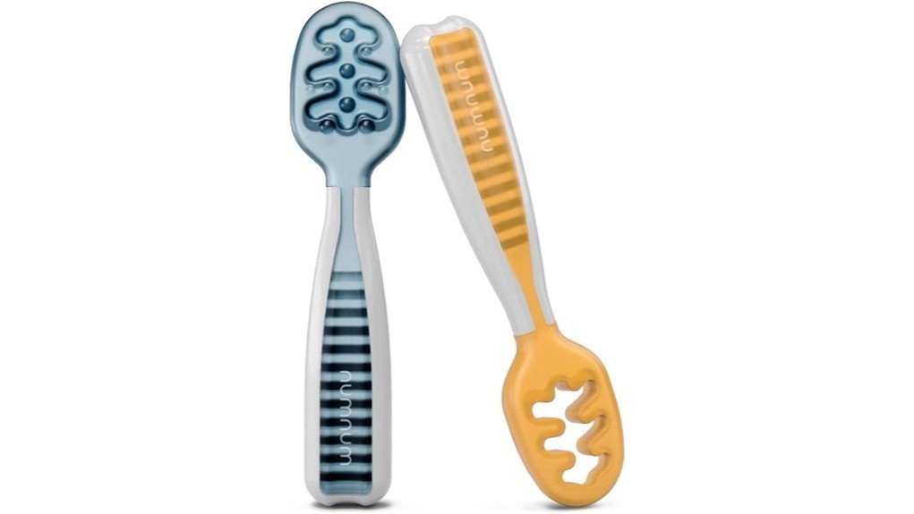 easy self feeding baby spoons