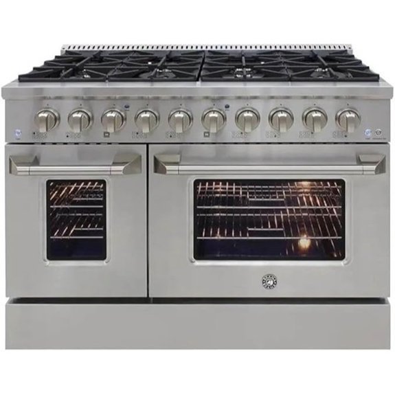 BRAMA 48-Inch Gas Range with 8 Burner Cooktop