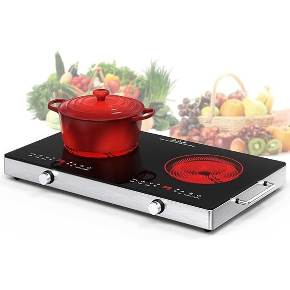 VBGK Electric Cooktop 2-Burner with Timer and Lock