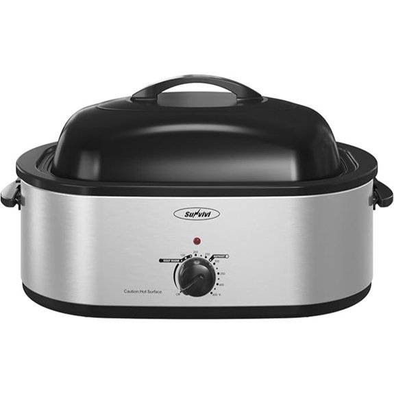 Sunvivi 24lb Electric Roaster Oven with Removable Pan