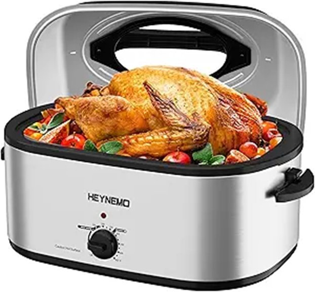 26 Quart Electric Roaster Oven with Self-Basting Lid