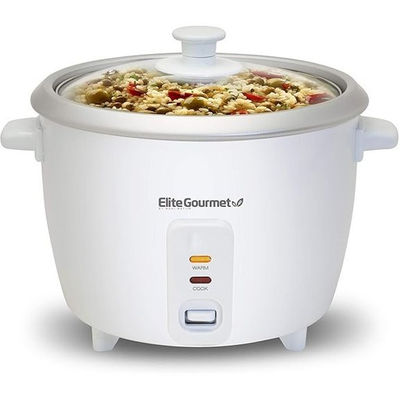 Elite Gourmet Electric Rice Cooker (6 Cups Cooked)