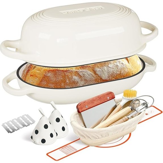 Enameled Cast Iron Dutch Oven for Bread Baking