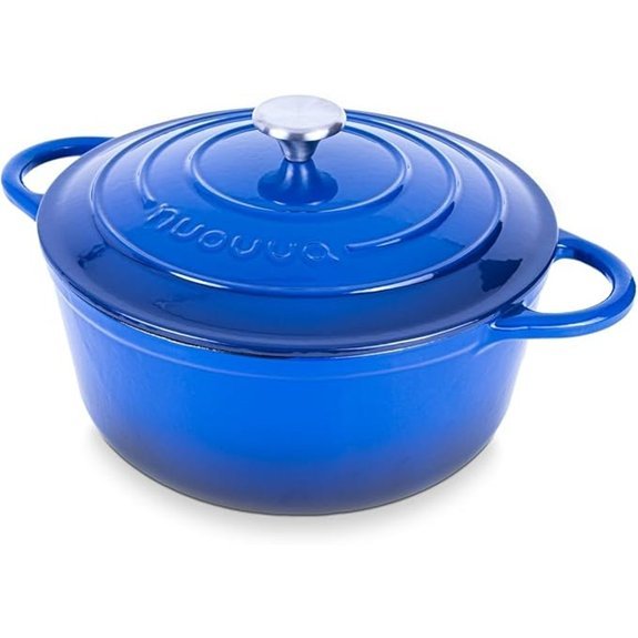 Nuovva Enamelled Cast Iron Dutch Oven Pot (6.4 Quart)