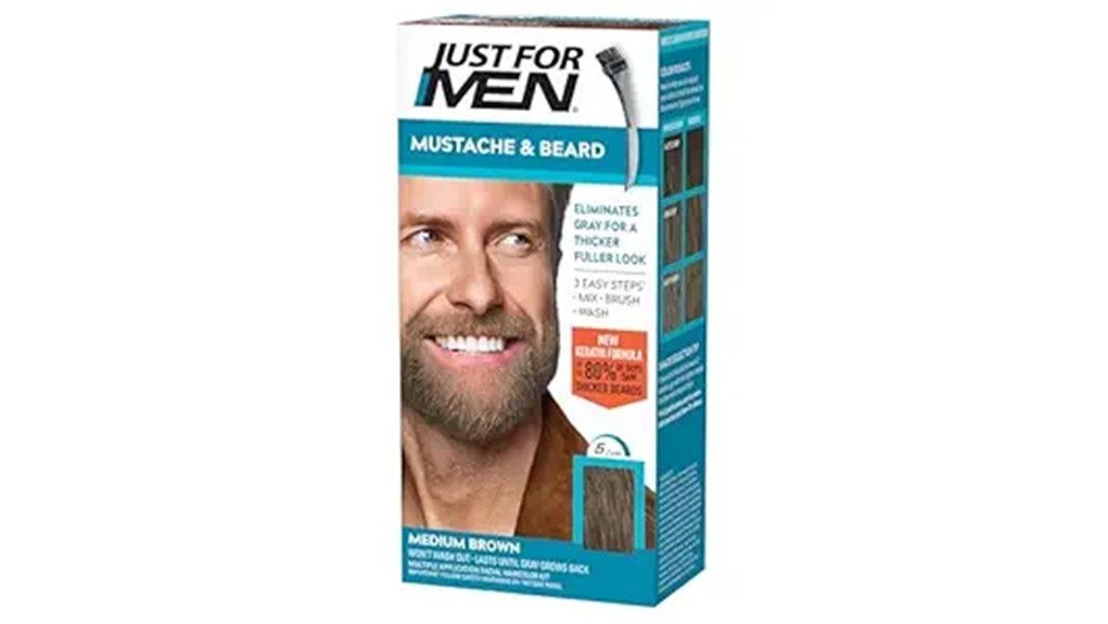 facial hair dye evaluation